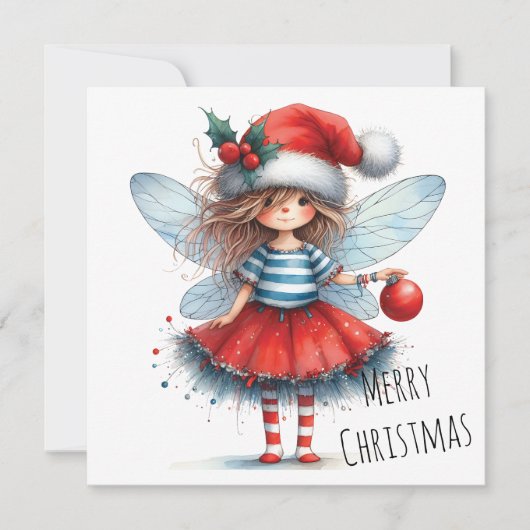 Sparkle Fairy with Ornament – Holiday Card (正面)