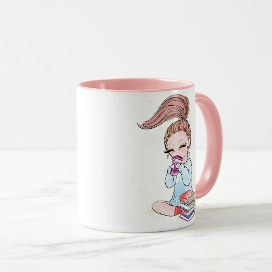 Sparkle Girly Coffee Books マグカップ (正面右)