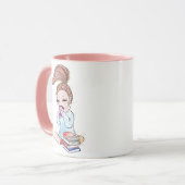 Sparkle Girly Coffee Books  マグカップ (正面左)