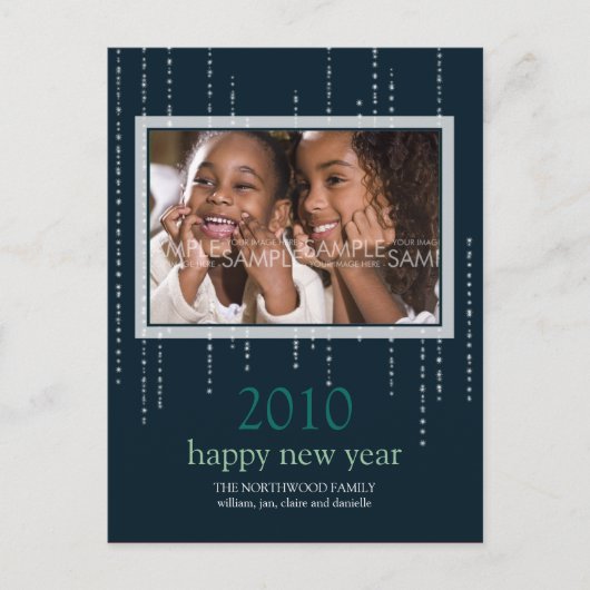 Sparkle :: Happy New Yearフォトポストカード シーズンポストカード (正面)