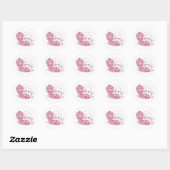 Sparkle Heart Palette Bunny - Pink Magic Kawaii ラウンドシール (シート)