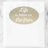 sparkle koffer sticker 楕円形シール (バッグ)