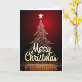 Sparkle Lights Tree – Christmas Card カード (黄色い花)