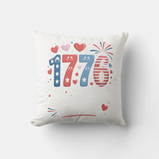 Sparkle Like It's 1776 4th July Fireworks クッション (正面)