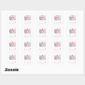 Sparkle Like It's 1776 4th July Fireworks スクエアシール (シート)