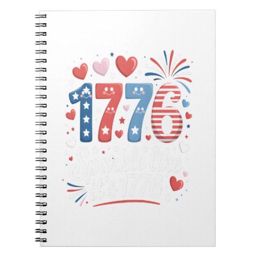 Sparkle Like It's 1776 4th July Fireworks ノートブック (正面)