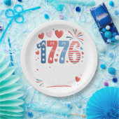 Sparkle Like It's 1776 4th July Fireworks ペーパープレート (パーティー)