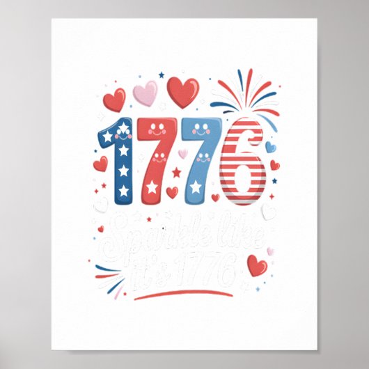 Sparkle Like It's 1776 4th July Fireworks ポスター (正面)