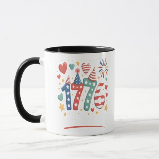 Sparkle Like It's 1776 4th July Fireworks マグカップ (左)