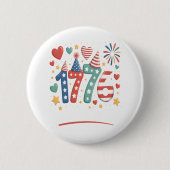 Sparkle Like It's 1776 4th July Fireworks 缶バッジ (正面)