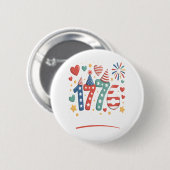 Sparkle Like It's 1776 4th July Fireworks 缶バッジ (正面&裏面)