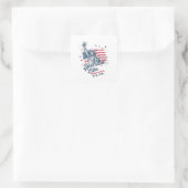 Sparkle Like It's 1776, Patrioticデザイン,アメリカ スクエアシール (バッグ)
