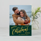 Sparkle Merry Christmas 2フォトグリーティング 箔シーズンカード (立ち正面)