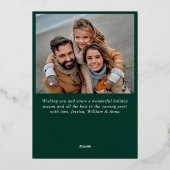 Sparkle Merry Christmas 2フォトグリーティング 箔シーズンカード (裏面)