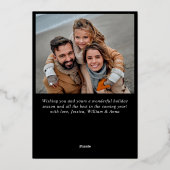 Sparkle Merry Christmas 2フォトグリーティング 箔シーズンカード (裏面)