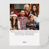 Sparkle Merry Christmas 2 PHOTO Greeting金ゴールド 箔シーズンカード (裏面)