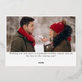 Sparkle Merry Christmas 2 PHOTO Greeting金ゴールド 箔シーズンカード (裏面)