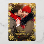 Sparkle Merry Christmas 2 PHOTO Greeting金ゴールド 箔シーズンカード (正面)