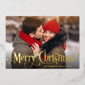 Sparkle Merry Christmas 2 PHOTO Greeting金ゴールド 箔シーズンカード