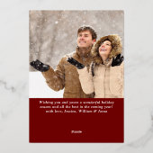 Sparkle Merry Christmas 2 PHOTO Greeting金ゴールド 箔シーズンカード (裏面)