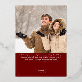 Sparkle Merry Christmas 2 PHOTO Greeting金ゴールド 箔シーズンカード (裏面)