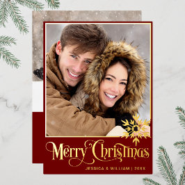 Sparkle Merry Christmas 2 PHOTO Greeting金ゴールド 箔シーズンカード