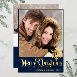 Sparkle Merry Christmas 2 PHOTO Greeting金ゴールド 箔シーズンカード