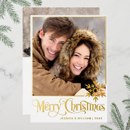 Sparkle Merry Christmas 2 PHOTO Greeting金ゴールド 箔シーズンカード