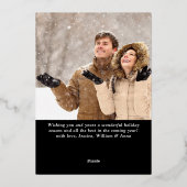 Sparkle Merry Christmas 2 PHOTO Greeting金ゴールド 箔シーズンカード (裏面)