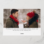 Sparkle Merry Christmas 2 PHOTO Greeting金ゴールド 箔シーズンカード (裏面)