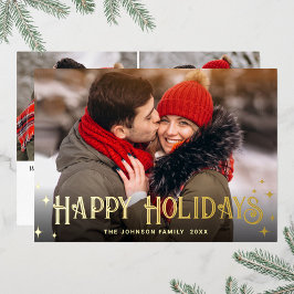 Sparkle Merry Christmas 3 PHOTO Greeting金ゴールド 箔シーズンカード