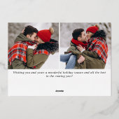 Sparkle Merry Christmas 3 PHOTO Greeting金ゴールド 箔シーズンカード (裏面)