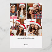 Sparkle Merry Christmas 5 PHOTO Greeting金ゴールド 箔シーズンカード (裏面)