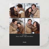 Sparkle Merry Christmas 5 PHOTO Greeting金ゴールド 箔シーズンカード (裏面)