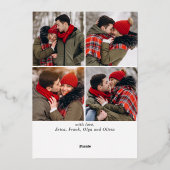 Sparkle Merry Christmas 5 PHOTO Greeting金ゴールド 箔シーズンカード (裏面)