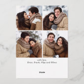 Sparkle Merry Christmas 5 PHOTO Greeting金ゴールド 箔シーズンカード (裏面)