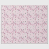 Sparkle Pink Coquette Bow 1st ラッピングペーパー (フラット)