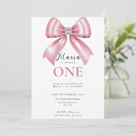 Sparkle Pink Coquette Bow 1st 招待状 (スタンド正面)