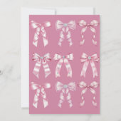 Sparkle Pink Coquette Bow 1st 招待状 (裏面)