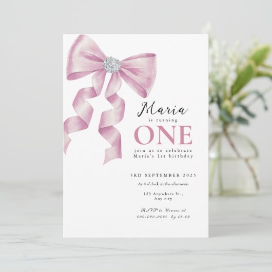Sparkle Pink Coquette Bow 1st 招待状 (スタンド正面)