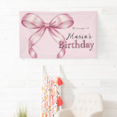 Sparkle Pink Coquette Bow 1st 横断幕 (インサイチュ)