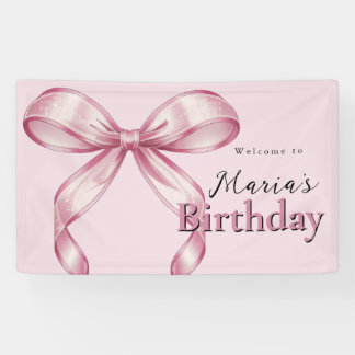 Sparkle Pink Coquette Bow 1st 横断幕