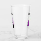 Sparkle Pink Silver Christmas Tree Black Cat Bow タンブラーグラス (左)