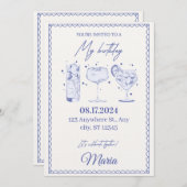 Sparkle & Pop! Editable Birthday Bash Invitation 招待状 (正面/裏面)