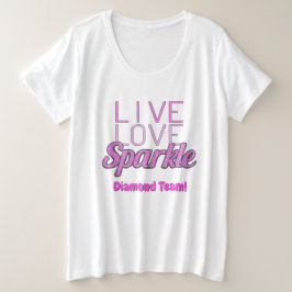 Sparkle quote glitter effect pink add text tシャツ