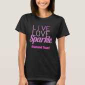Sparkle quote glitter effect pink add text tシャツ (正面)