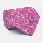 Sparkle Shiny Glitter Elegant Pink Valentine's Day ネクタイ (ロール)