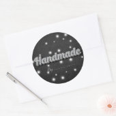 Sparkle Silver Glitter Handmade Gift Stickers ラウンドシール (封筒)