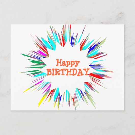 Sparkle Splash n Changeフォント/ご自身の文字 ポストカード (正面)