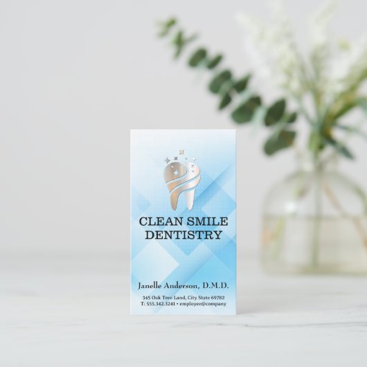 Sparkle Toothロゴ | 歯科医 名刺 (スタンド正面)